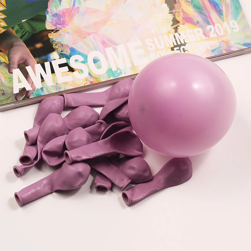 Purple 50 пачка 5 дюймов пастельные макарун латексные шары Детские латексные день рождения, мероприятие, вечеринка, свадебные украшения - Цвет: Purple