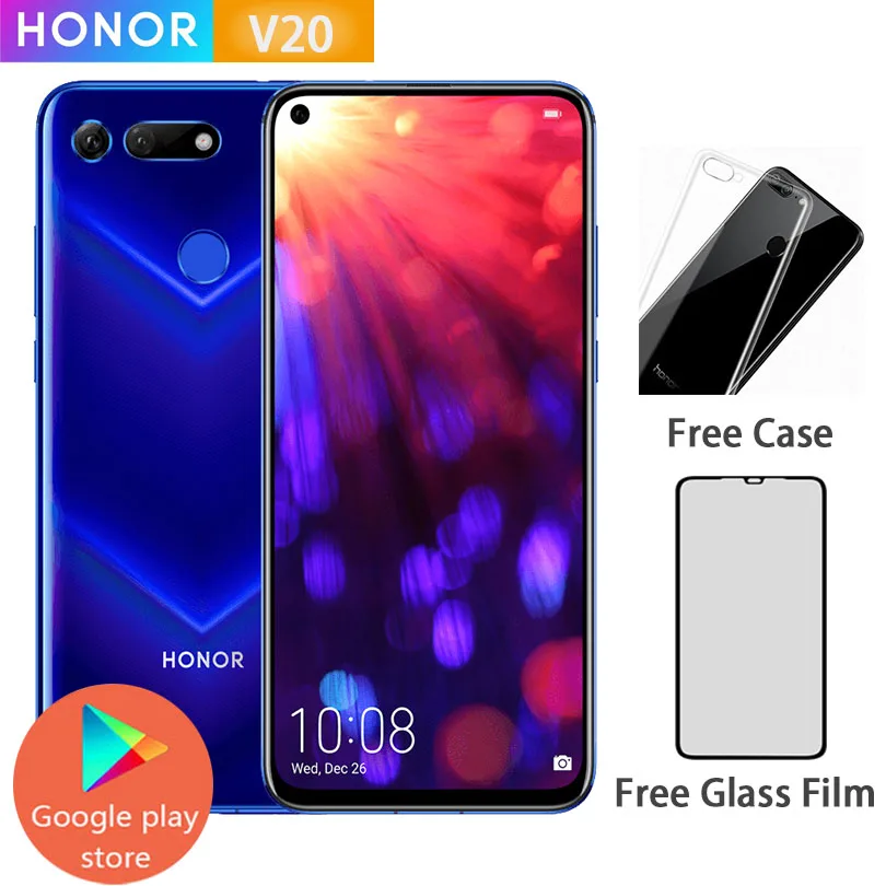 Honor V20 View 20 Smartphone Android 9.0 kirin 980 Octa Core FingerPrint ID 6.4 inch 3*Cameras 4000 mAh Cell Phone | Мобильные
