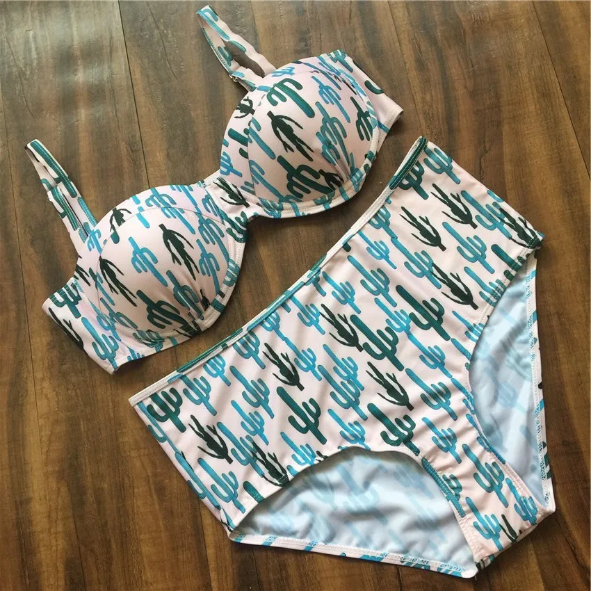 Кактус размера плюс купальник для женщин одежда плавания 2021 лето набор бикини