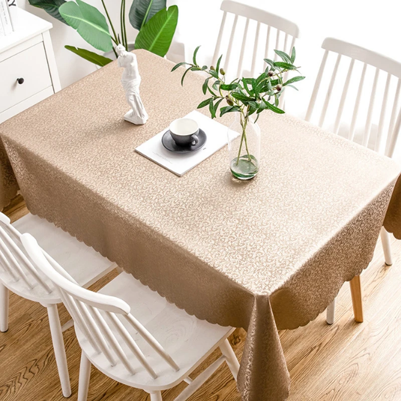 

Pvc Table Covers European Style Waterproof Anti-scald Oil-proof No wash Tablecloth Household Rectangular Coffee Table Tablecloth