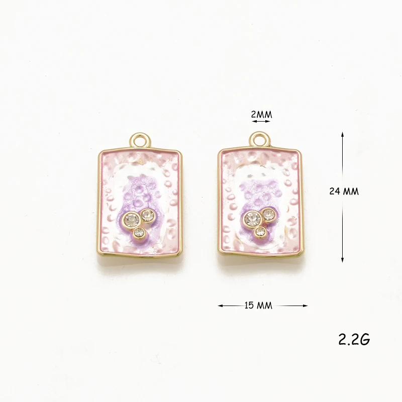 2 шт. позолоченные латунные подвески с градиентом | Украшения и аксессуары