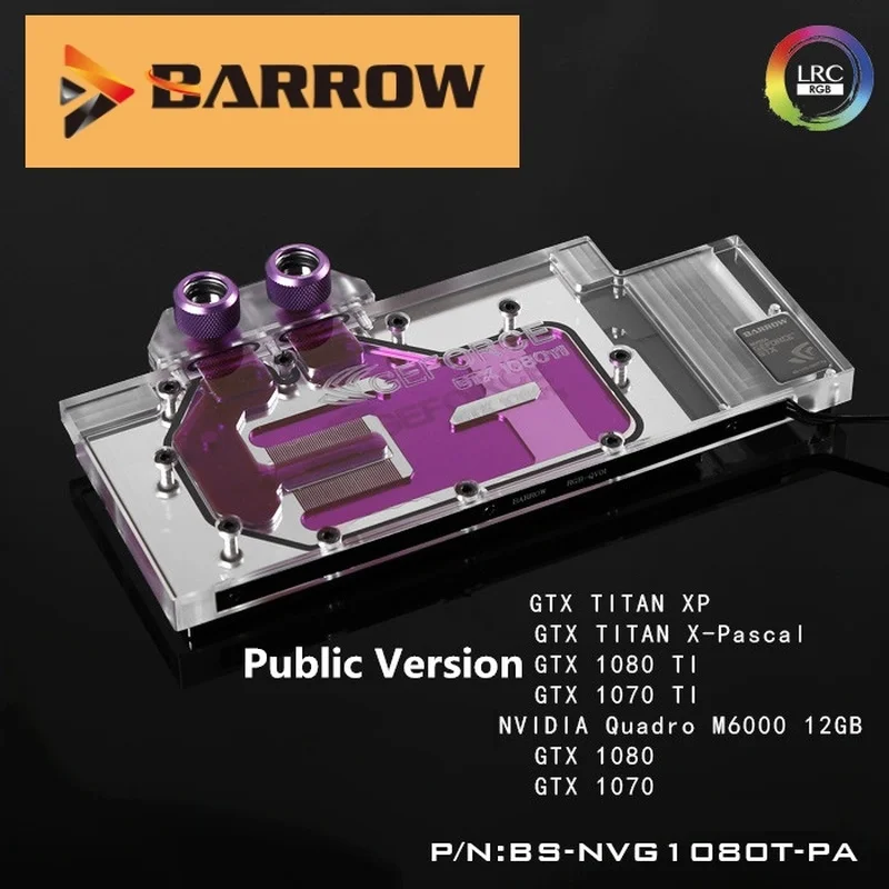 Блок графической карты BARROW с полным покрытием для Palit/NVIDIA GTX TITAN XP X/1080TI/1080/1070