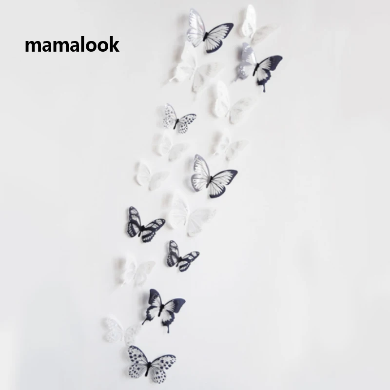 

18pcs 3D Effect Crystal Butterflies Wall Sticker Beautiful Butterfly for Kids Room Wall Decals Home Decoration On the Wall