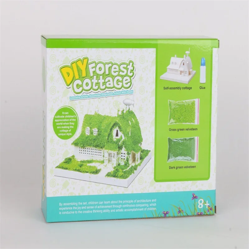 

Elementary School Student Hand-Assembled Building Self-Installed Forest Cabin Innovative Art Model Scientific Engineering Toys