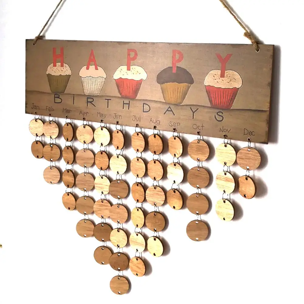 DIY семьи друзей День рождения Юбилей календарь доска для планирования Висячие