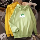 Зимняя забавная Толстовка большого размера с ангелом, лягушкой, женские и мужские толстовки, теплый пуловер с капюшоном в стиле Харадзюку, розовый женский пуловер с кулиской в Корейском стиле