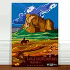 Винтажная дорожная фотография, Аризона, США, для гостиной, холст, плакаты и принты, Настенная картина, декор для стен