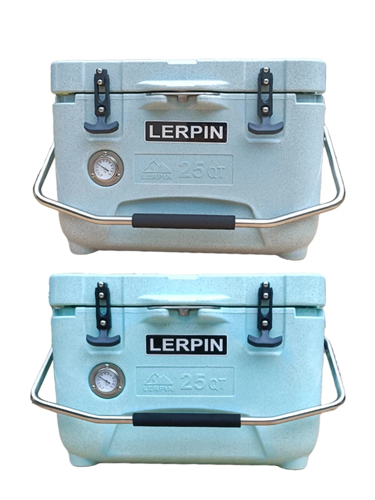 

Lerpin Colorful 25QT Rotomolded Cooler Portable Outdoor Mini Refrigerator Without Electricity