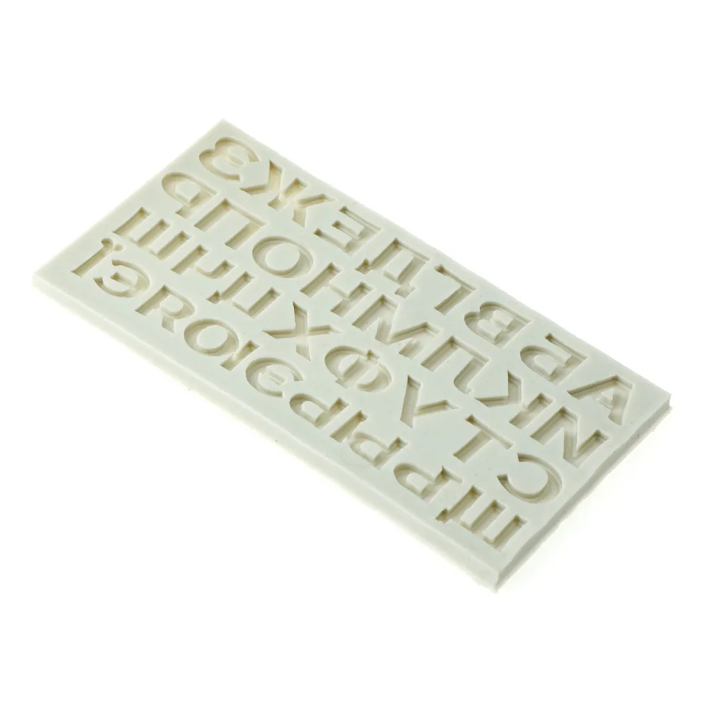 

1PC DIY Pastry Tools Bakeware Russian Alphabet Cake Mold Russian Letters Silicone 3D Molds Fondant Chocolate Decorating Tools