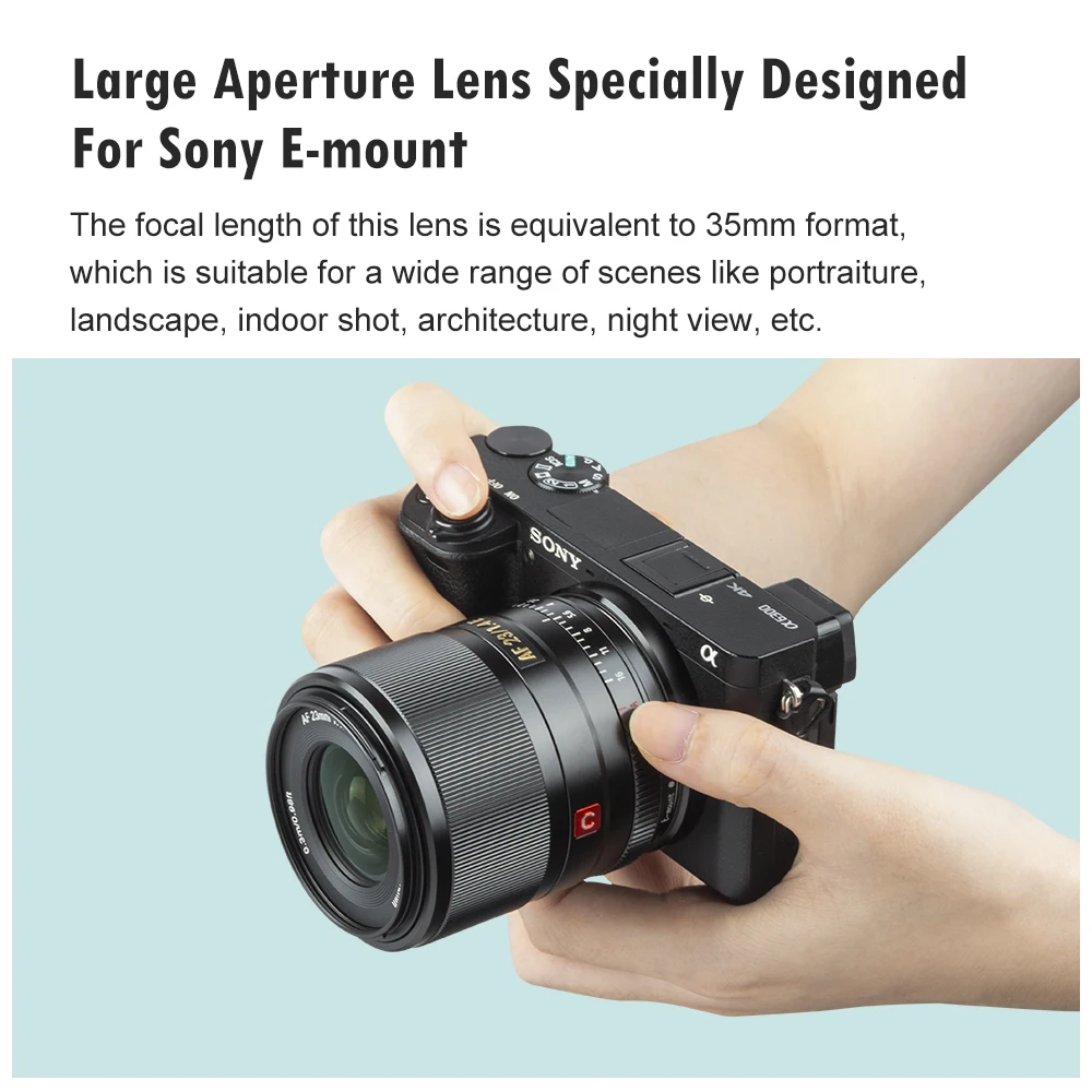 Объектив VILTROX 23 мм 33 56 F1.4 E с автофокусом Prime Большая диафрагма полная оправа линзы