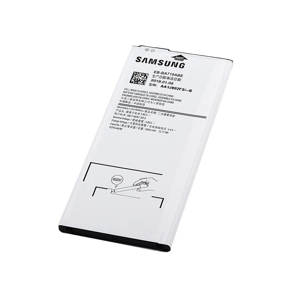 Оригинальная Аккумуляторная батарея для Samsung Galaxy A7 2016 A710 EB-BA710ABE A710S A710M A710FD A710Y A7100