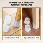 Белые круглые силиконовые колпачки для ножек стула, противоскользящие колпачки для ножек стола, пылезащитные накладки для пола, пробка трубы, мебельные выравнивающие ножки