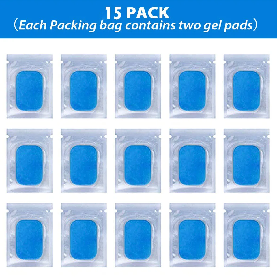 15 pack 30 pcs ANLAN 15 пар EMS гелевых подушечек для массажа Тонкий Тренажер для похудения стимулятор мышц живота Сменные EMS гелевые подушечки - Цвет: 15 pack 30 pcs