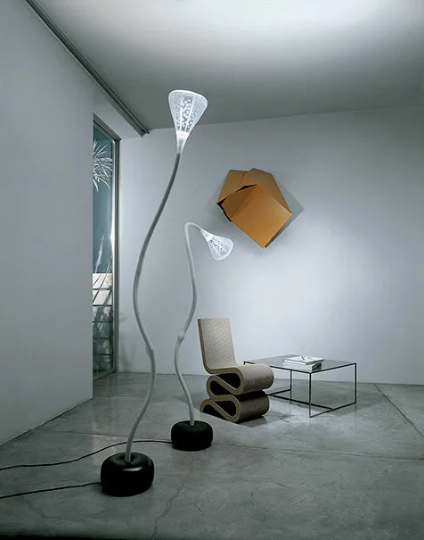 

Modern simple PIPE tube floor lamp free curved lotus living room library house chain store lights