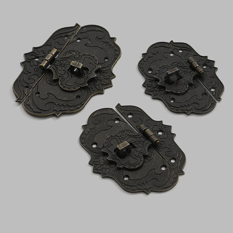 

1x Antique Brass Wooden Case Hasp Jewelry Gift Box Decorative Hasp Latch for Furniture Hardware Accessories