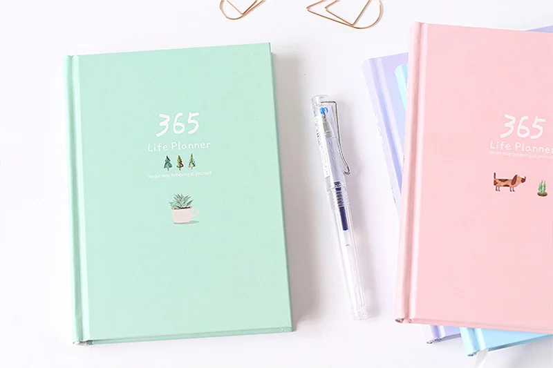 MyLifeUNIT Color inner page Schedule Notebook Planner Animal Fruit Stationery Notebook A5 Life Weekly Monthly Daily Organizer