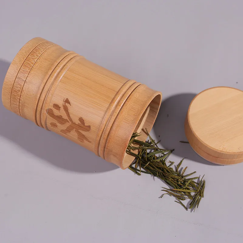 Бамбуковая банка для чая ручной работы кухонная специй герметичные банки