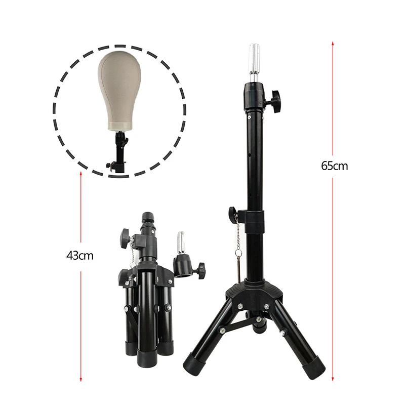 

Adjustable Wig Stand Tripod Holder For Wig Making Hairdressing Training Mannequin Head Wigs Stand Mini Table Wig Stand Holder