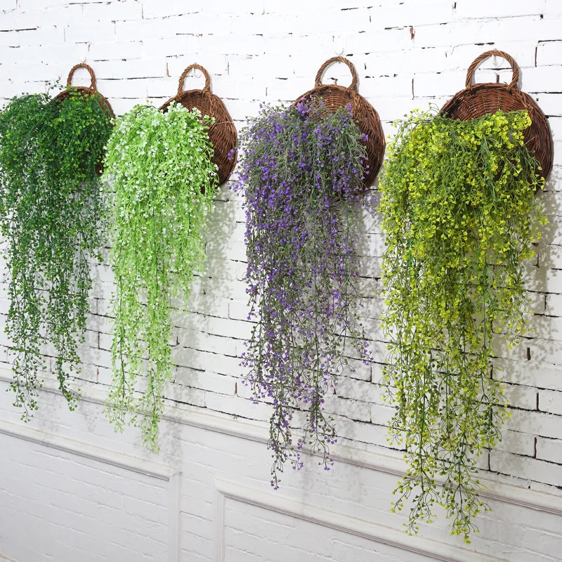 1 string Artificial Plant Vines Wall Hanging Simulation Rattan Leaves Branches Green Ivy Leaf Home Wedding Decoration | Дом и сад