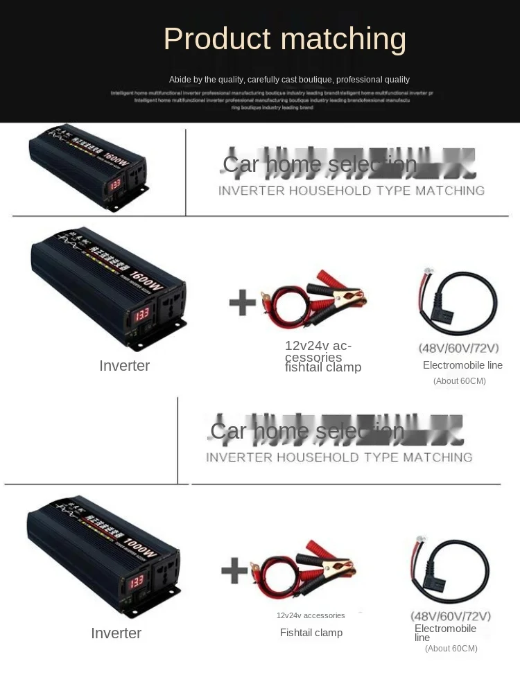 

Solar Power Inverter Smart Car Home 1600w Pure Sine Wave Inverter Power Transformer 12v/24v/48v To 220v Solar Energy Booster