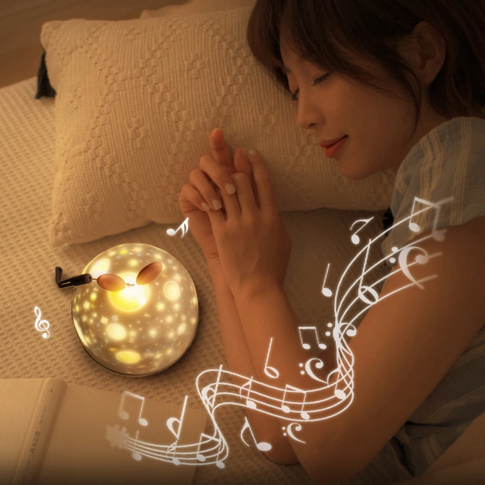 

Star Sky Projection Lamp Cute Rabbit Deer Music Sleep Light LED Charging Rotating Atmosphere Creative Night Light Birthday Gifs