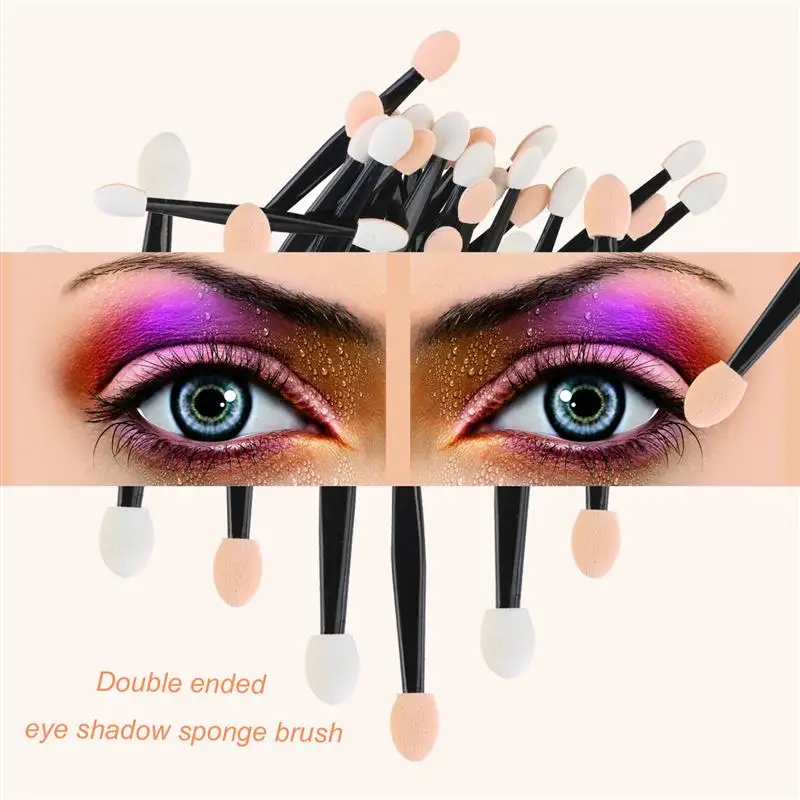 30PCS Disposable Eyeshadow Brushes Kits Dual Sided Sponge Nylon Sets Eye Shadow Makeups For Cosmetic Applicator | Красота и здоровье