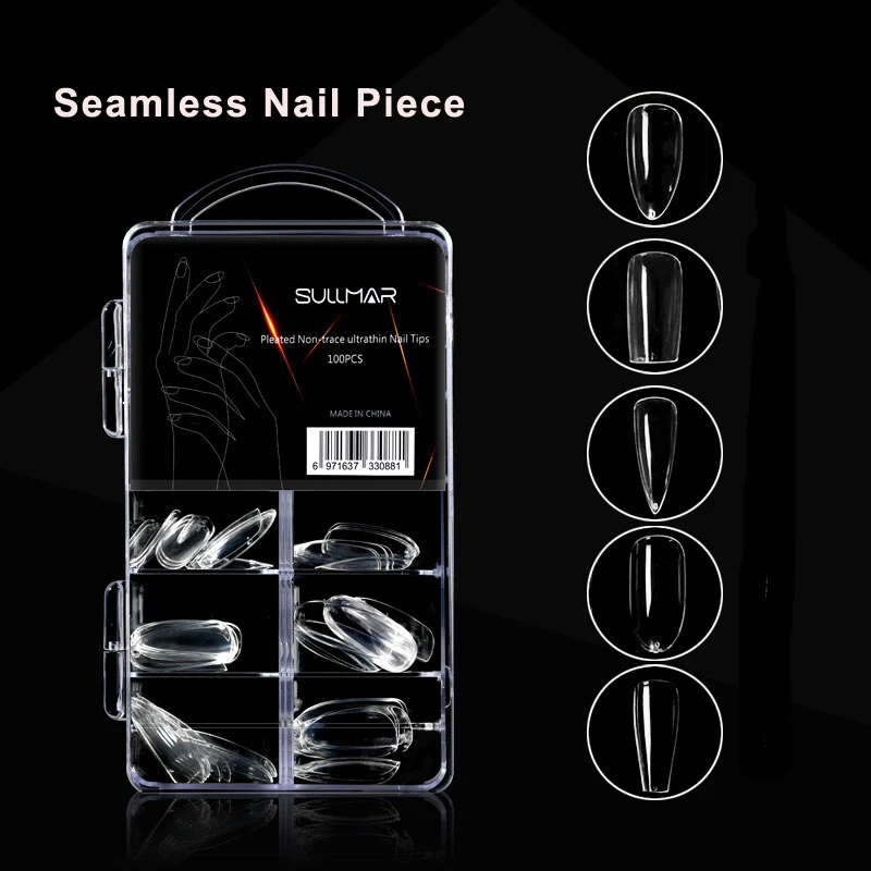 100 шт. тонкие искусственные Профессиональные акриловые бесшовные полностью