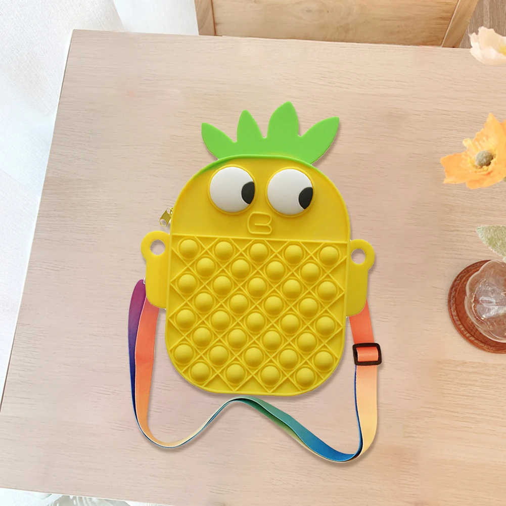 

Causal Push Bubble Shoulder Bag Colorful Anti-Stress Push Bubble Chain Bag Decompression Press Cute Handbags