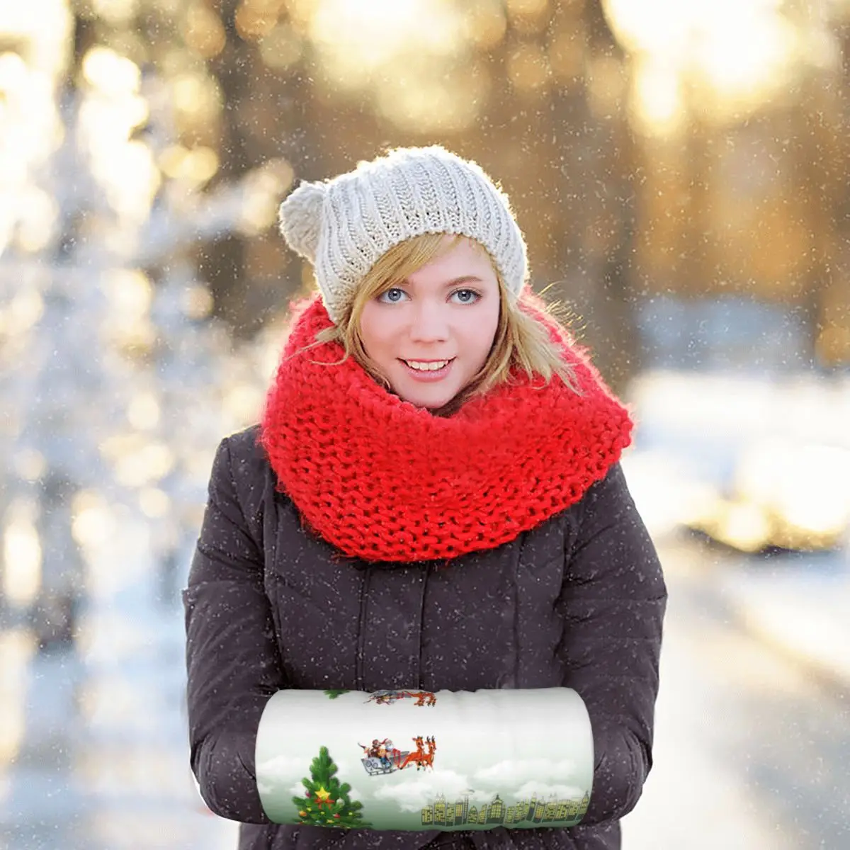 

Merry Christmas Christmas December Christmas Family mens & womens Plush gloves