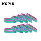 Полисексуальные гордыни радужные пансекционные ассиональные силиконовые браслеты гордыня ЛГБТ резиновый браслет для женщин и мужчин