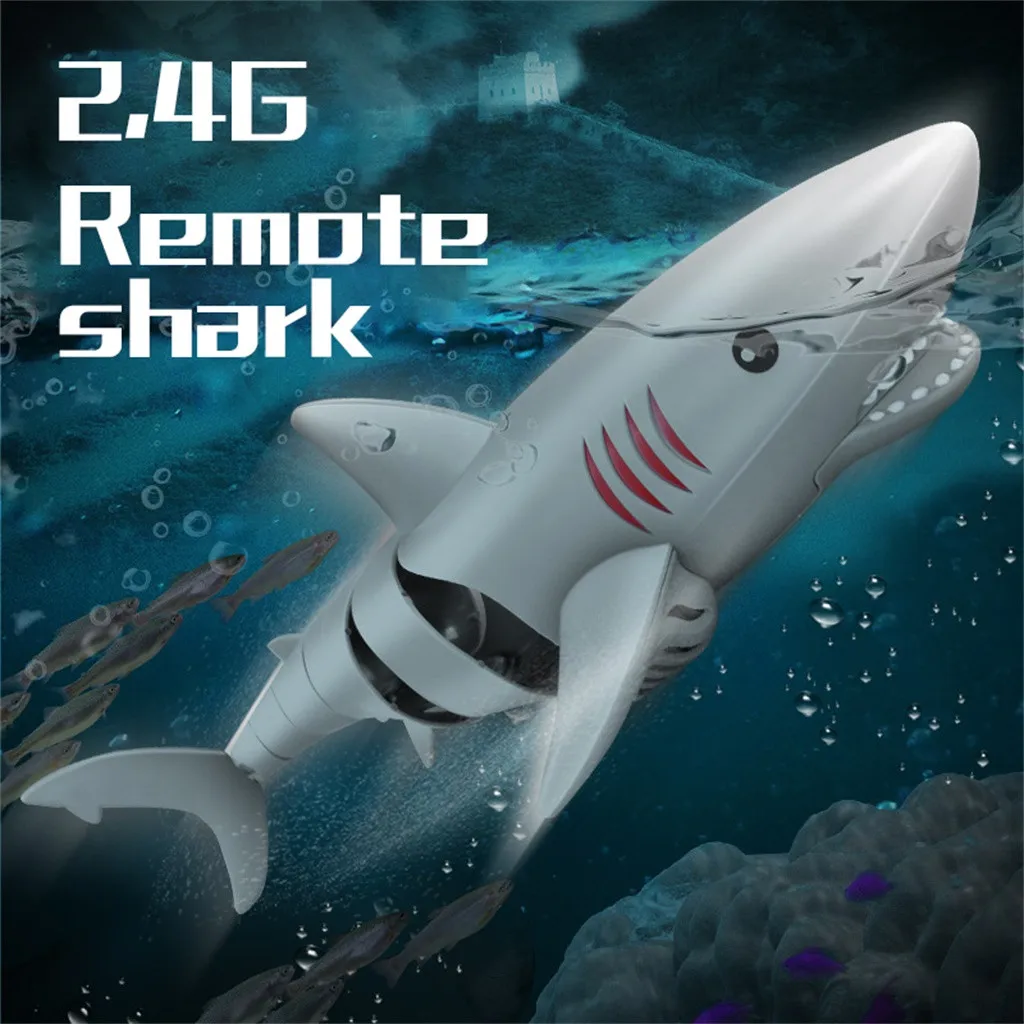 Новая модель акулы 2 4G RC игрушки лодка Акула с дистанционным управлением