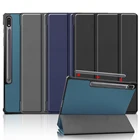 2020 Новый чехол для Samsung Galaxy TAB S7 Plus, чехол для планшета из искусственной кожи, умный чехол-подставка для TAB S7 Plus 12,4 