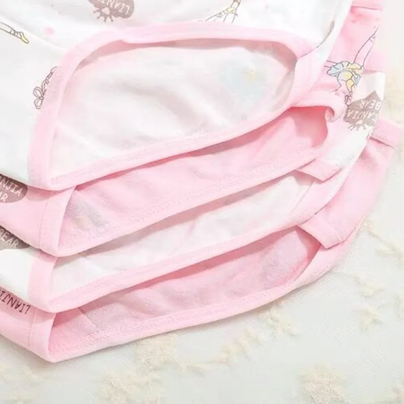 4 шт./лот детских трусиков для девочек хлопковые короткие штаны с персонажами из