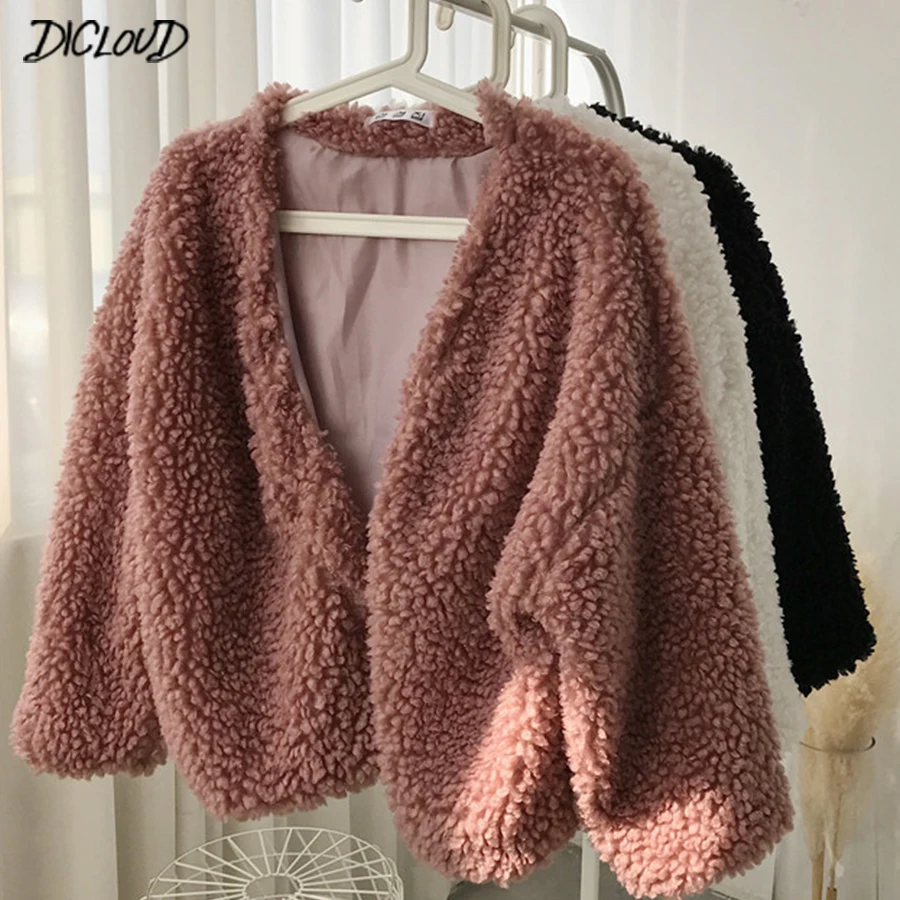 Женский Теплый кардиган из искусственного меха Свободный Повседневный Кардиган