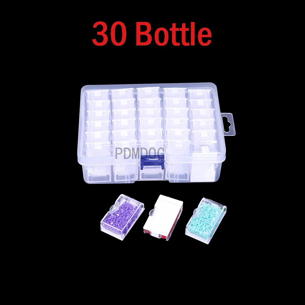 

30/32/60 Grids Diamond Painting Storage Box Portable Bead Storage Large Container 5d Stone Diamond Embroidery Accessories Tools
