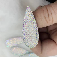 1847mm long drops crystal ab color sew on water drop rhinestone sew on stones spacer buttons for diy garment jewelry