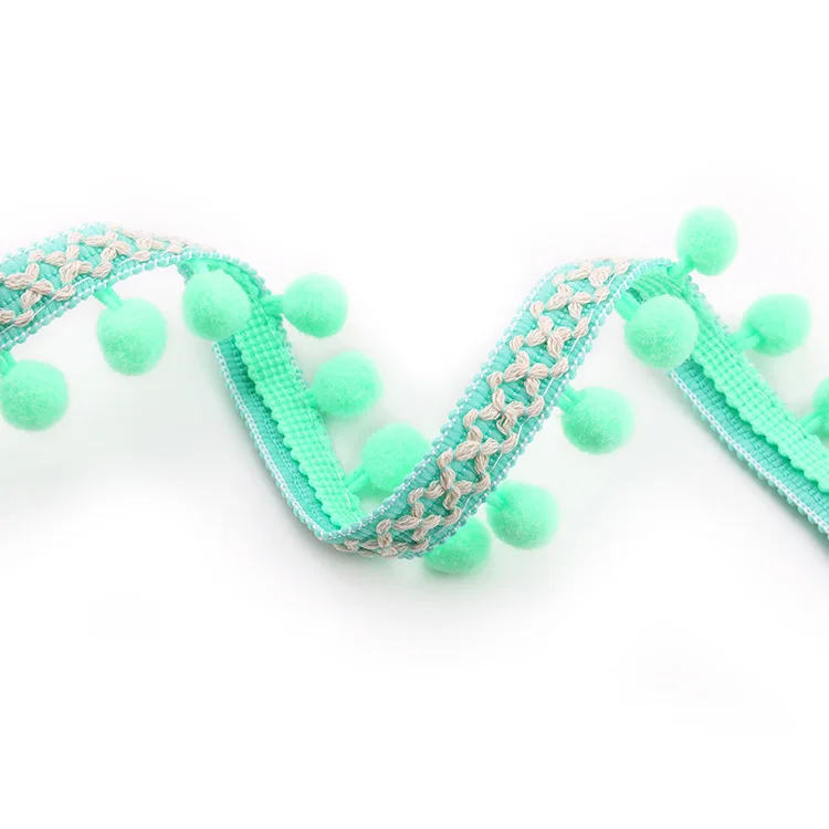 1 ярд классическая отделка помпоном кружевная ткань аксессуары для шитья бахрома