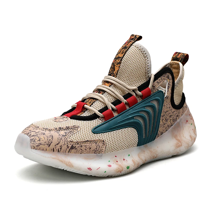 

Men Outdoor Casual Running Shoes Mesh Low-top Lightweight Sneakers Graffiti Style Street Footwear Size 35-47