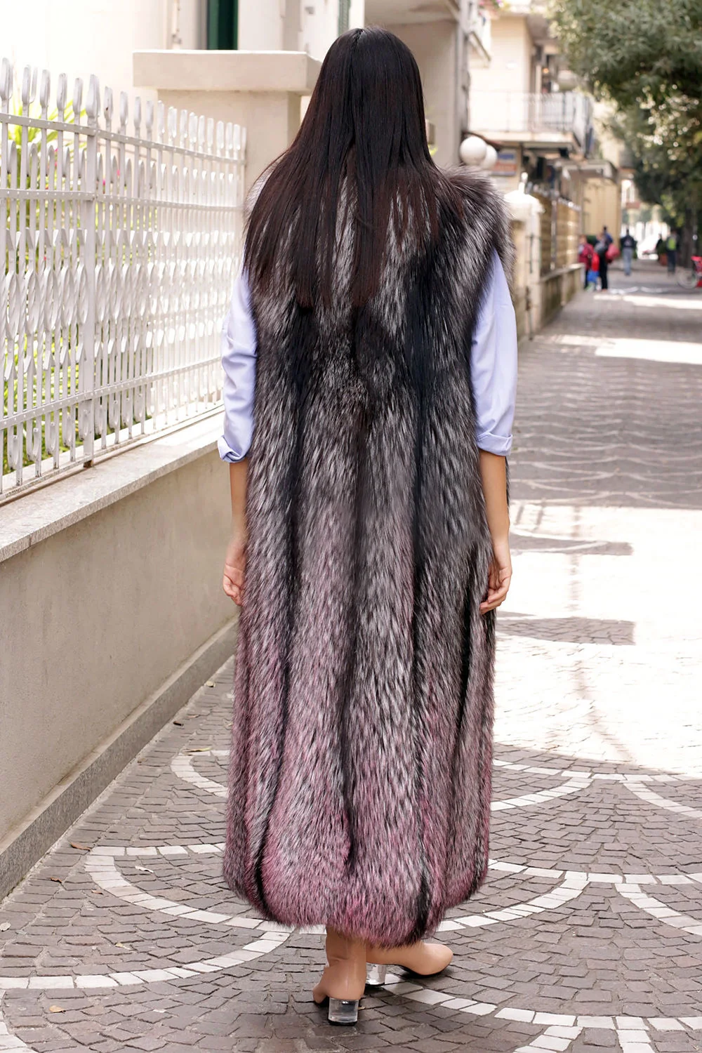 Новый Настоящее пальто из натурального меха лисы для женщин развивающий коврик