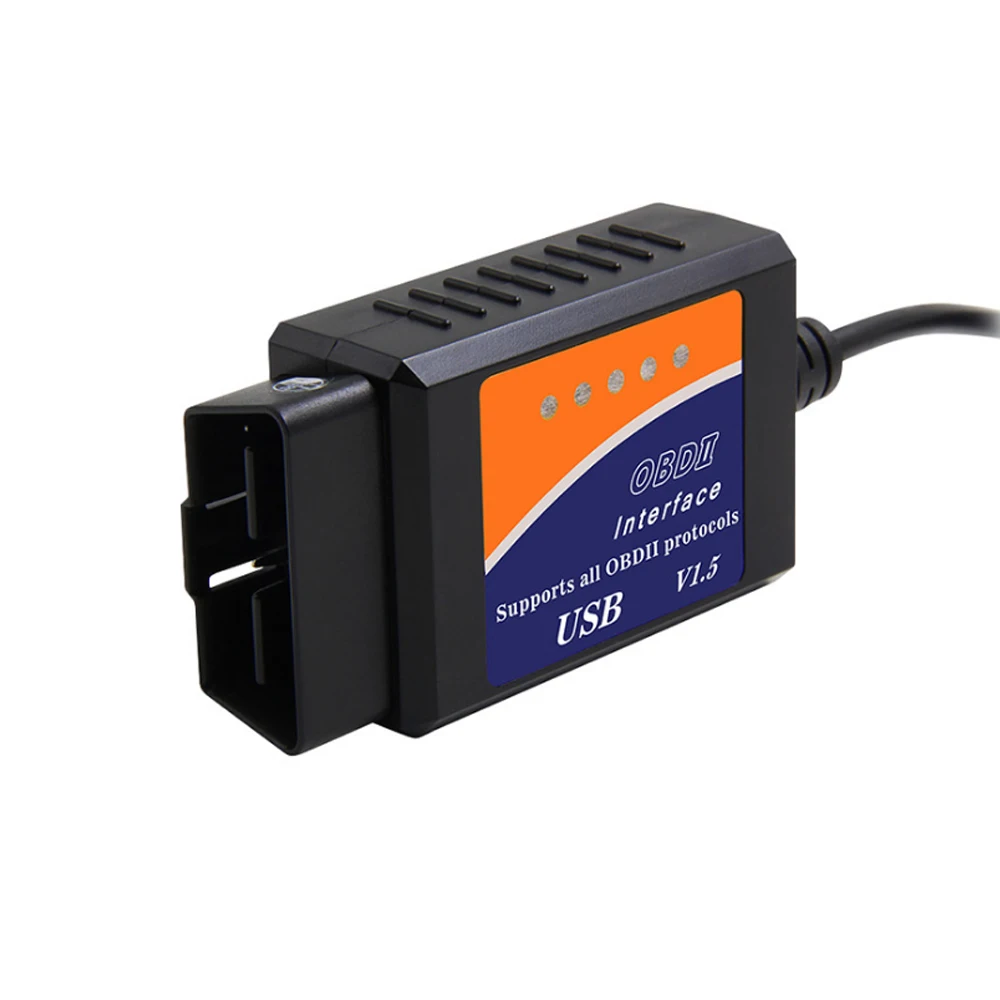 ELM327 USB V1.5 OBD II диагностический кабель с чипом 25K80 OBD2 сканер OBDII для нескольких