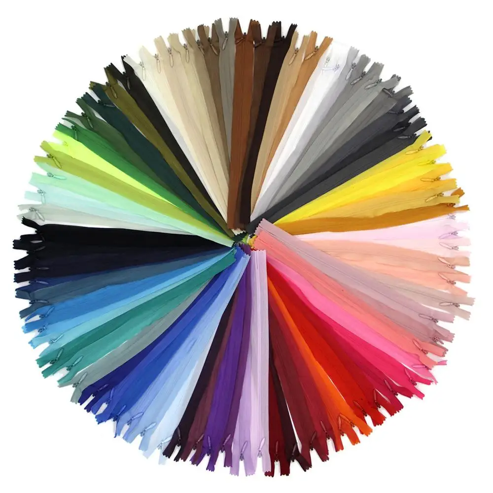 10Pcs/Pack 55cm 3# Colorful High Quality Invisible Zipper Nylon Coil For DIY Handcraft Cloth Sewing Accessories Wholesale | Дом и сад