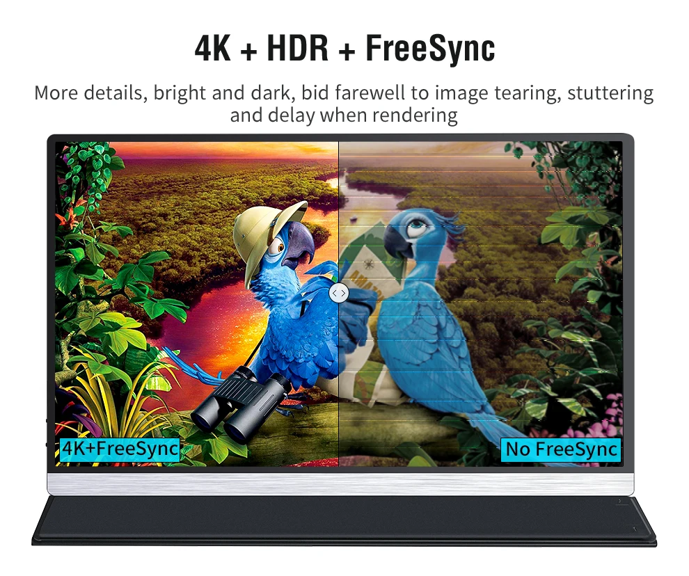 Портативный монитор 4K ЖК-дисплей 15 6 дюйма для PS4 Switch Xbox Phone Laptop HDR IPS Panel USB C Monitor PC