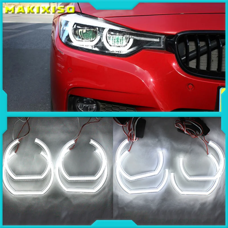 

For BMW 7 Series E38 1995-2001 XENON headlight DTM M4 Style Ultra bright led Angel Eyes DRL halo rings Retrofit Accessories