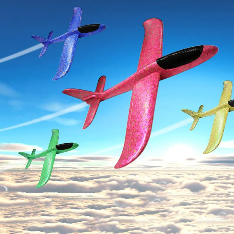 

48Cm Foam Plane Throwing Glider Toy Airplane Inertial Foam EPP Flying Model Gliders Outdoor Fun Sports Planes Toy For Children