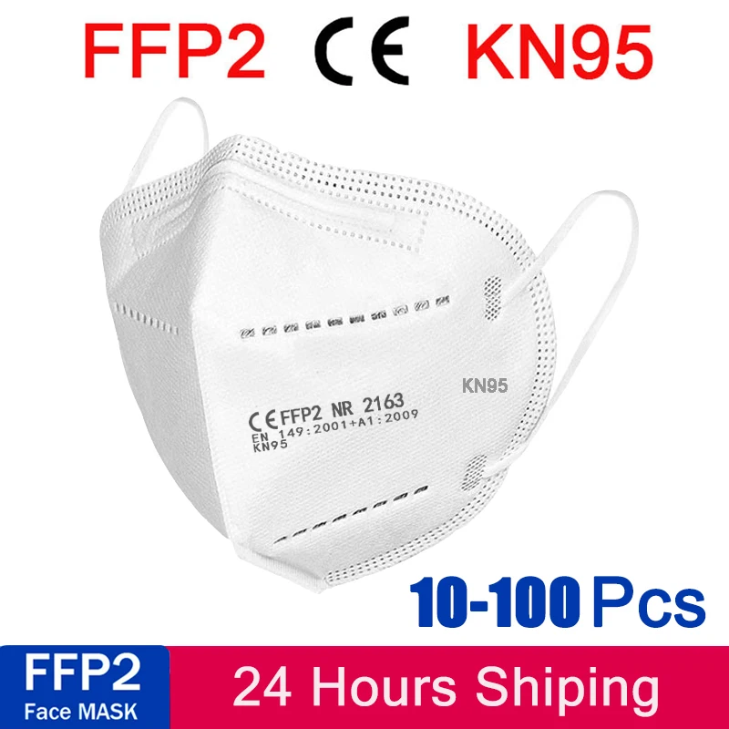 

10-100 Pcs Reusable KN95 FFP2 Masks ffp2 Face Mask maske Safety 5 Layers Filter masque Anti-flu dust Protective Mask mascarillas