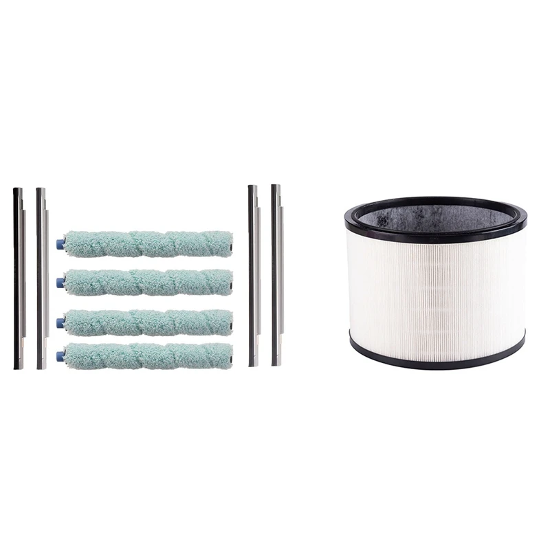 

1 Pcs HEPA Replacement Filter & 1 Set Floor Washing Robotic Cleaner Main Brush Scraper