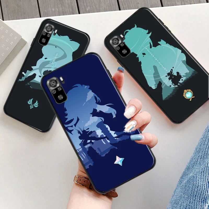 

Genshin Impact Anime Silicone Case Coque For Xiaomi Redmi 9 9i 9AT 9T 9A 9C 10X 4G 5G Note 10T 5G 10S Soft Phone Shell Cover