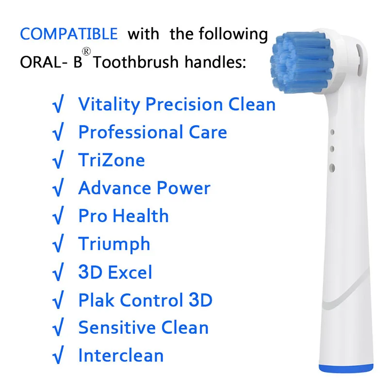 16 шт. EBS17 сменные насадки зубных щеток для Braun Oral B Vitality 3D Белые Электрические