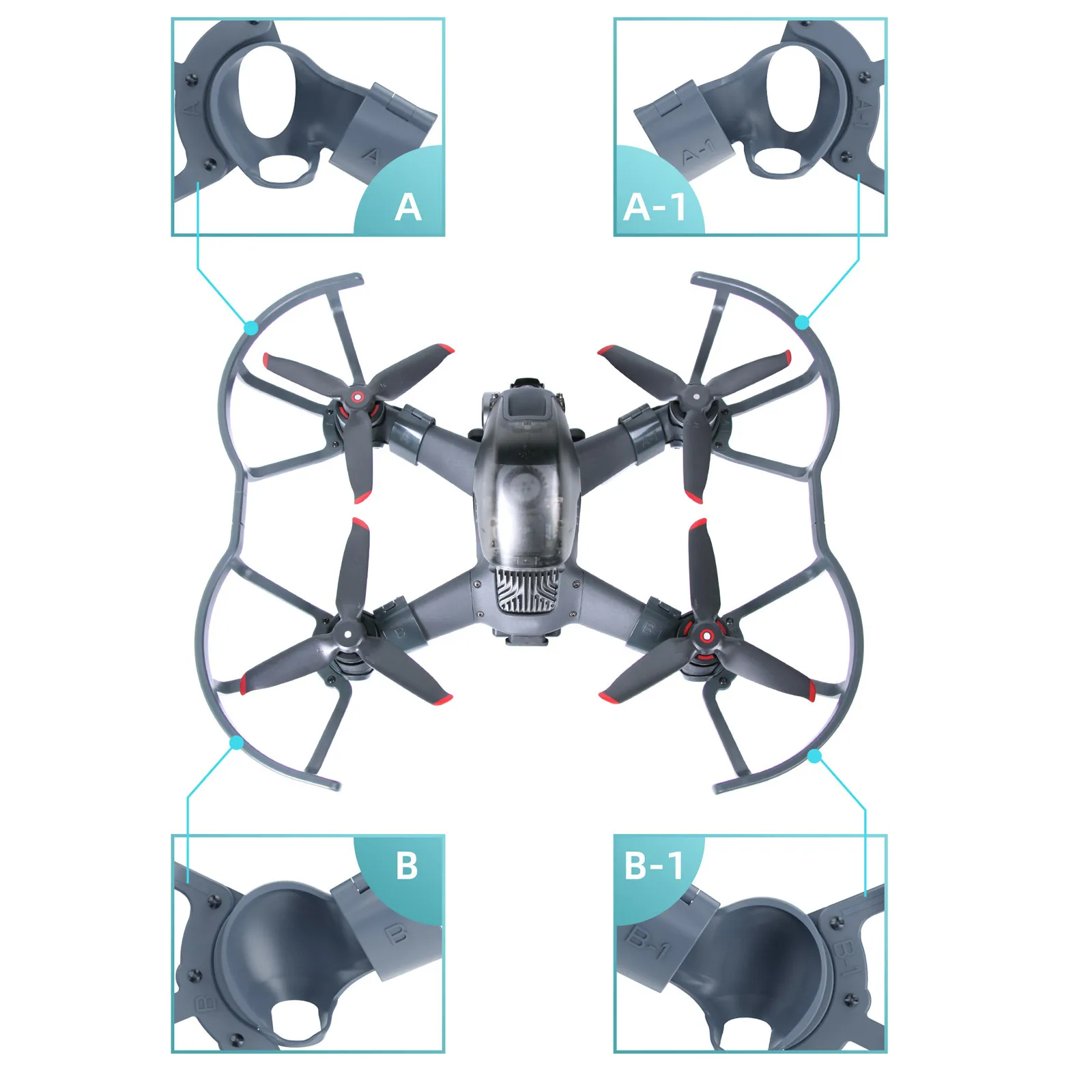

Anti-Impact Propellers Guard Blades Professional Protect For DJI FPV Combo Drone Blade Protector Drone Aircraft Accessories