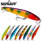 Sunlure 3D Eyes 10 шт. приманки в форме гольяна Плавающие жесткие Искусственные воблеры 9,5 см 8 г для форели окуня щуки карпа